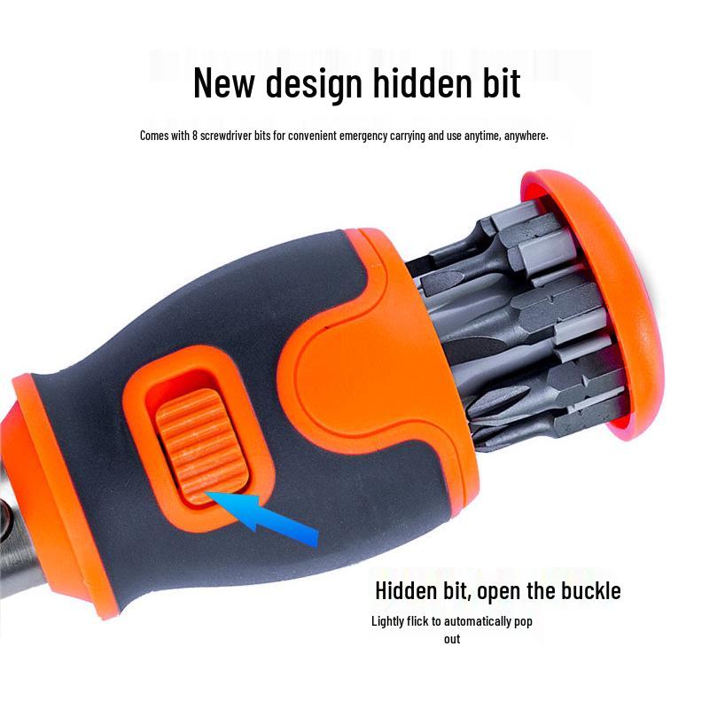 Multi-angle Ratchet Screwdriver Set with Phillips, Flathead, and Torx Bits
