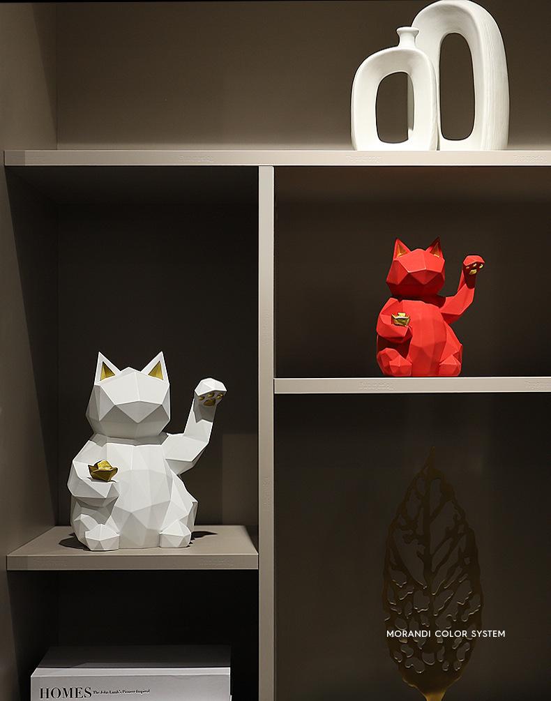 Fortune Cat Resin Craft for Home or Store Decoration