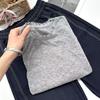 Korean Style Long-Sleeve Knit Top with Ruffle Trim - Super Soft & Lightweight, Solid Color (Y6617)