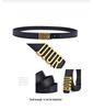 Women's Korean Style Leather Belt with Letter Buckle - Minimalist Fashion Belt for Skirts and Pants