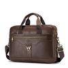 Men's Briefcase, Genuine Leather, Hand and Shoulder Computer Bag