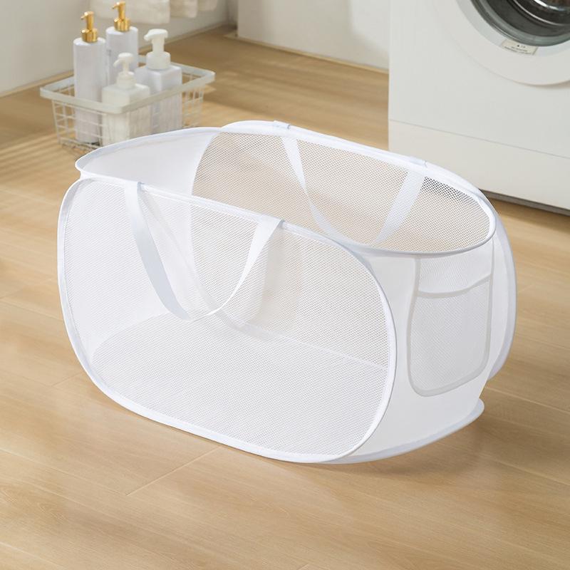 Foldable Mesh Laundry Hamper: Portable, Space-Saving Clothes Basket