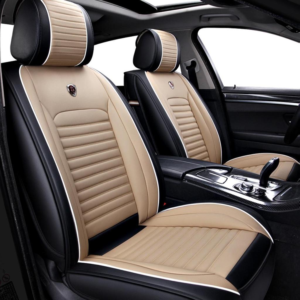 New 1PCS PU Leather Universal Car Seat Waterproof Mat Covers Breathable Luxury Cushion Car Seat Protector Cover Fits