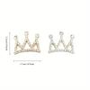 10 Pcs/Lot Alloy Rhinestone C Buckle Crown Water Drill Accessories Jewelry DIY Children's Crown Hair Headdress Decoration.
