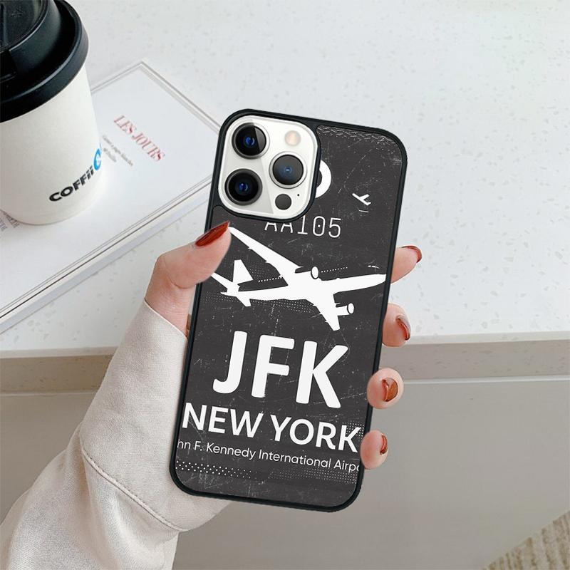 Funny Airport Code Phone Case For iPhone 17 Air 16 pro max 15 14 plus 12 13 Shell Cover coque