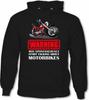 Warning Talking About Motorbikes Mens Funny MotorcycleHoodie Bike Biker DTG