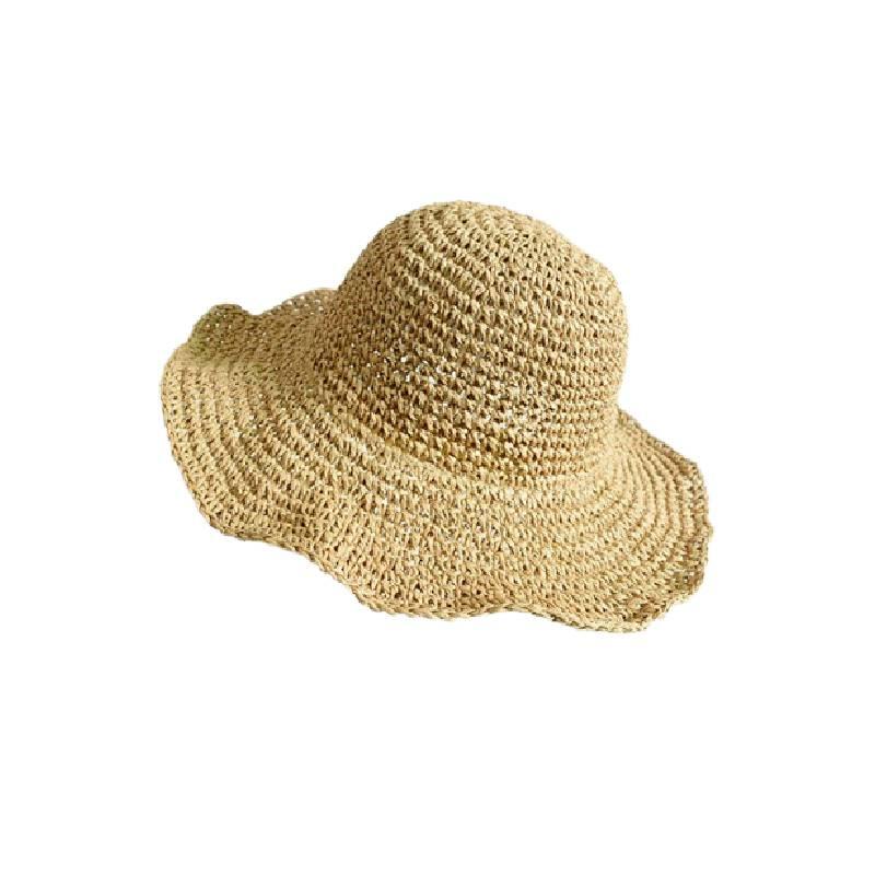 

Natural Style Straw Hat For Women, Foldable And Easy To Carry, Ideal For Summer Outdoor Activities In Khaki And Beige хаки