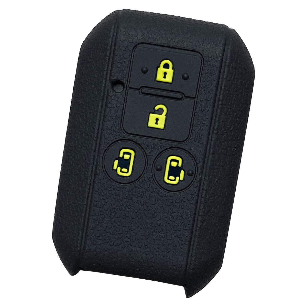 

Силиконовый чехол для смарт-ключа IKT для автомобилей Suzuki, сдвижного типа, 4 кнопки, черно-желтый,