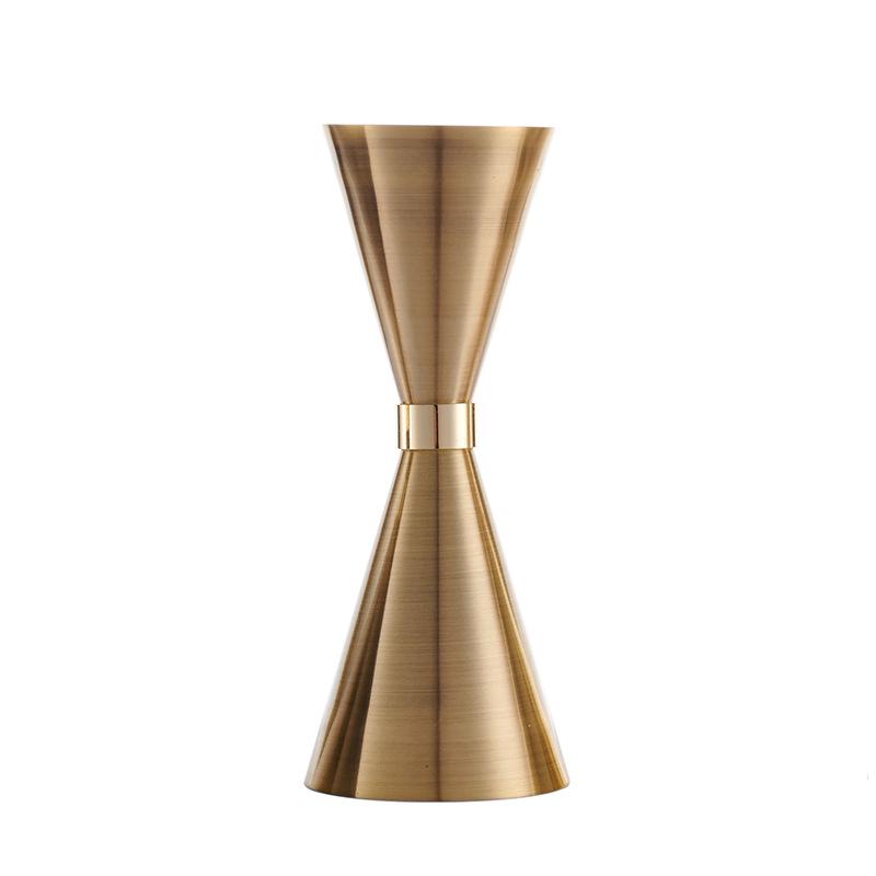 304 Stainless Steel Gold Ring Conical Jigger with Measurement Scale