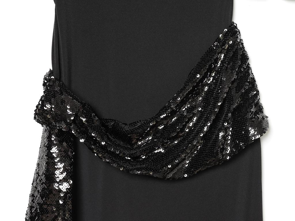 Europäischer & Amerikanischer Stil Damen Elegantes Rückenfreies Pailletten-Midikleid mit Gürtel