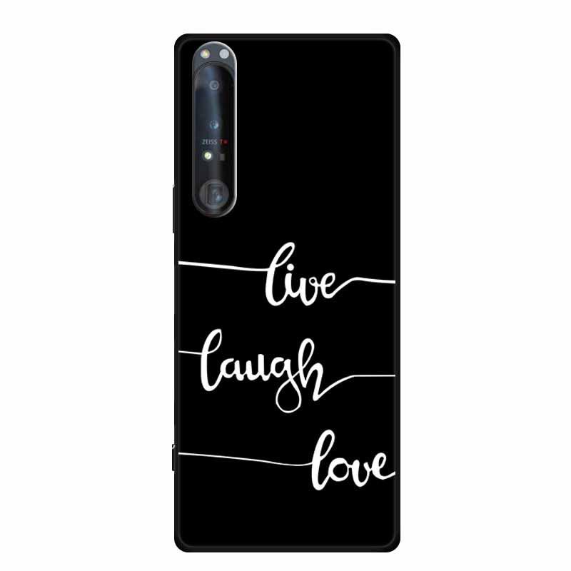 Simple Color Painted TPU Soft Shell Phone Case with Hollow Design for Sony 1 IV