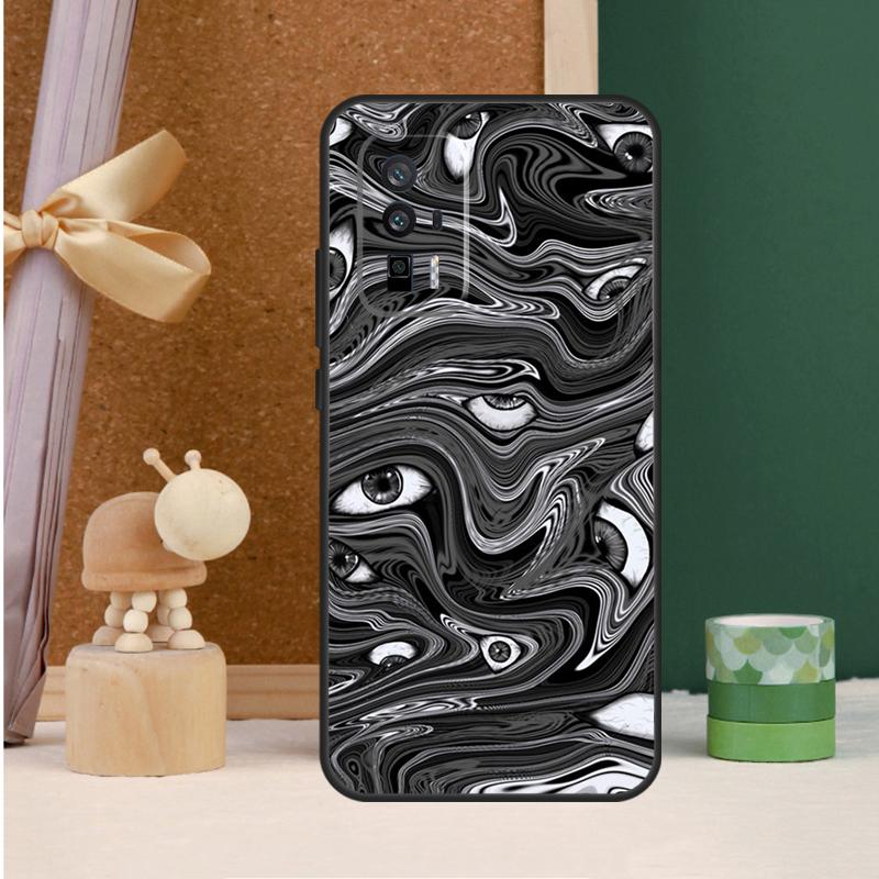 Scary Face Eyes Smiley Case For Xiaomi 15T 13T 14T Pro 13 14 15 Ultra 17 Pro Max POCO F7 F5 F6 X5 X6 X7 Pro Cover