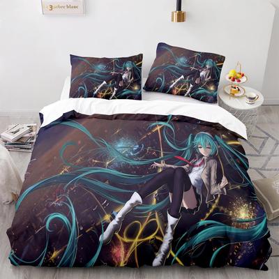 Beautiful Girl In the Future Bedding Set Single Twin Full Queen King Size Bed Set Aldult Kid Bedroom Duvetcover Set 3D Anime 012