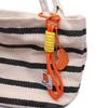 Alloy Nylon Braided Color Blocked Keychain for DIY Bag Accessories 1 Pc