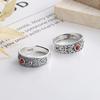 Buyee 925 Sterling Silver Flower Ring Finger Natural Carnelian Open Ring for Women Fashion Ethnic Fine Jewelry Circle with Box