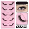 Cat Eye Lashes Faux Mink Eyelashes Natural Long Winged End Eye Elongated Eyelashes Faux Cils Eyelashes Extension