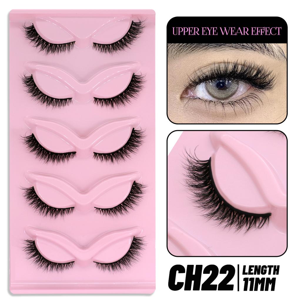 Cat Eye Lashes Faux Mink Eyelashes Natural Long Winged End Eye Elongated Eyelashes Faux Cils Eyelashes Extension