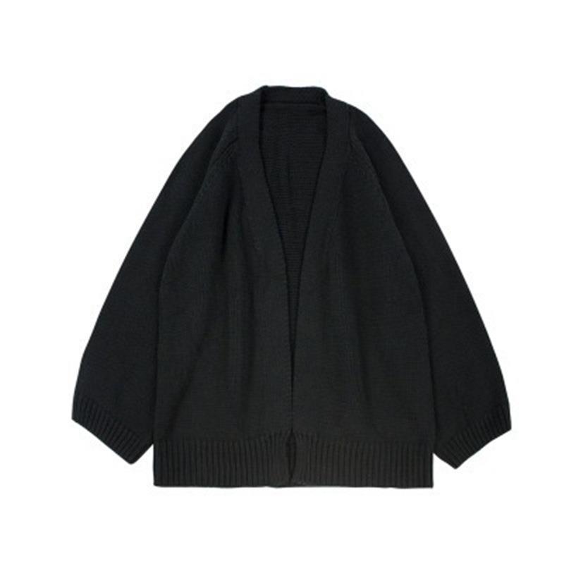 Autumn and Winter Knitted Cardigan Women's Solid Color Loose Long-sleeved Sweater Coat Casual Korean-style Short Knitted Coat