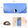 Women's 4-Ring Genuine Leather Smart Key Case, Tri-Fold, Leather, Cowhide Leather, Slim, Compact, Mini Key Holder, 4-Ring Key Hook, Pastel Colors,