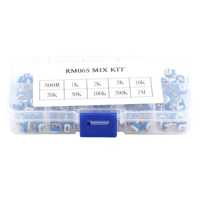 100pcs 10 Values 500ohm1M Ohm Film Variable Resistor Potentiometer Rheostat Trimpot Assortment
