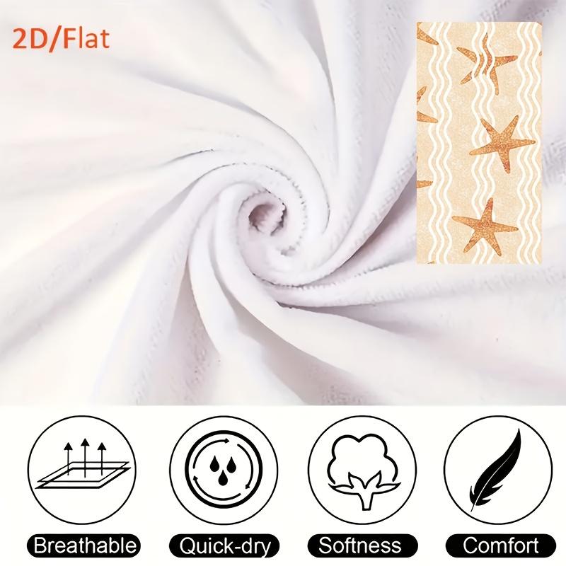 1pc 2D Flat "Ocean Style: Starfish Beach Towel - A Romantic  Essential!" Themed Beach Towel, Summer  Rectangular