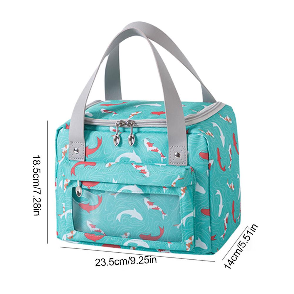 Portable Picnic Bag Thermal Insulated Picnic Box Tote Cooler Handbag Waterproof Backpack Bento Pouch Camping Food Storage Bags