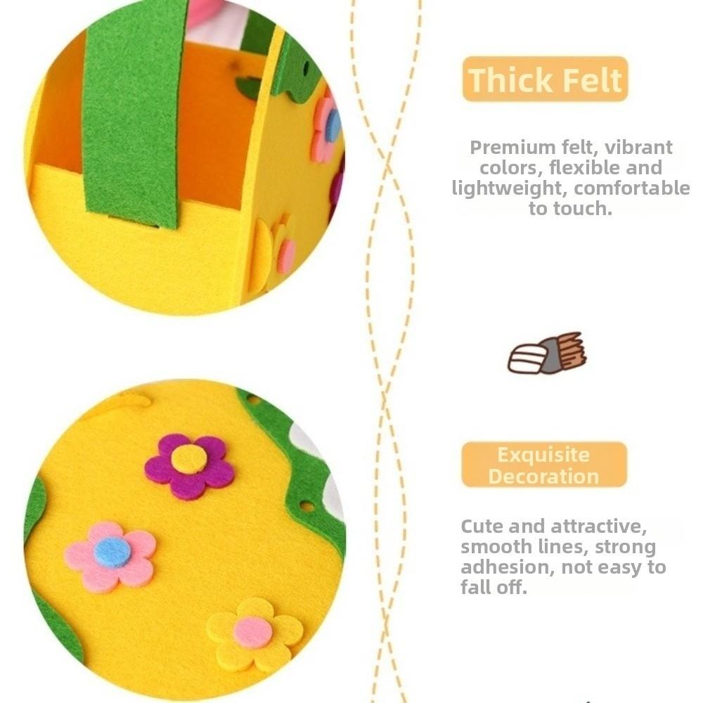 Felt Easter Egg Basket Large Capacity Storage Bag Handbag Cookie Gift Bag Gift Giving