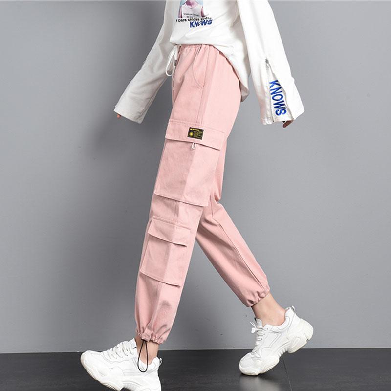 Otoño suelto Hip Hop Cargo Pantalones Mujeres Harajuku Streetwear  Pantalones Sudaderas High Wais Jogger Pantalones comprar a buen precio —  entrega gratuita, reseñas reales con fotos — Joom