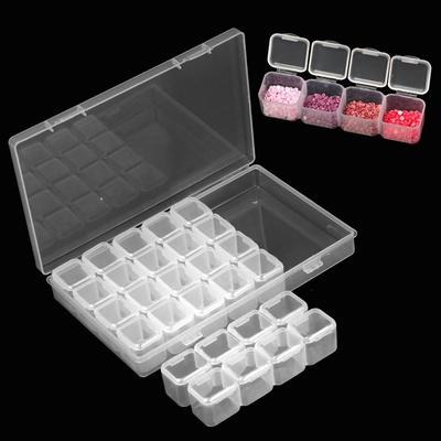 Case Diamond Painting Parts Rhinestones Organizer Drill Containers Transparent Jar Set Storage Box