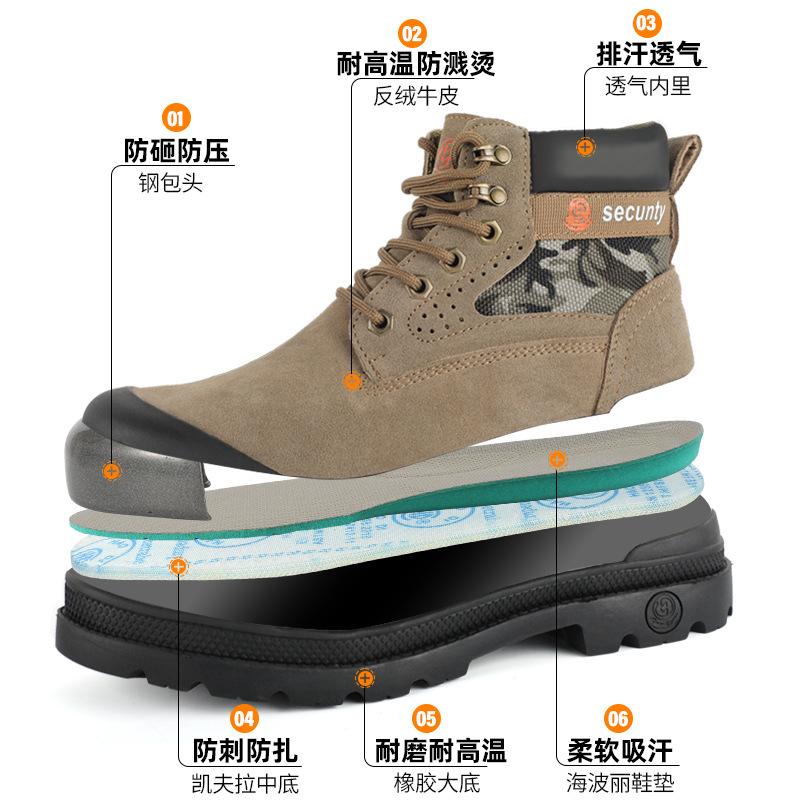 Special Shoes for Welders Anti-scalding and Splash-resistant High Temperature Electric Welding Work Shoes Anti-smashing and Anti-puncture Men