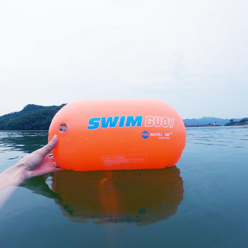 Swimming Pool Buoy Tow Floats Inflatable Life Saving Swim Buoy Pvc Inflated Air Drying Bag Drift Bag Pool Accessory Open Water
