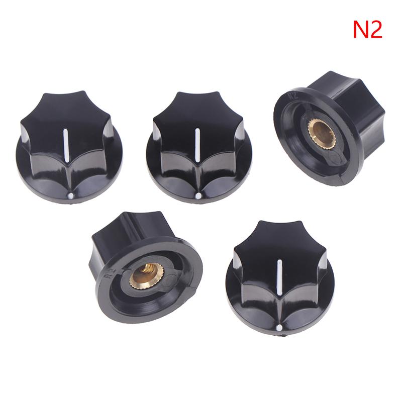 

5 шт. Бакелітова ручка Mf-B01 Mf-B02 Mf-B03 Шестикутний перемикач смуги потенціометра Внутрішній отвір 6 мм ручки потенціометра