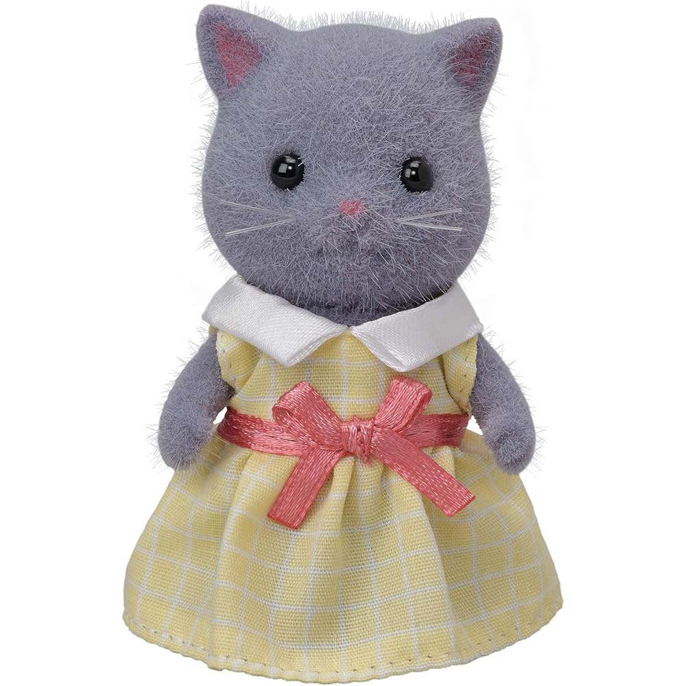 Sylvanian Families Persian Cat Girl Doll Gray 3 Years and Up Toy Dollhouse