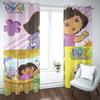 Dora die Entdeckerin Cartoon Heimvorhang, Niedlicher Druck Lichtfilternde Vorhänge, Wohnzimmer, Schlafzimmer, Wärme- und Sonnenschutz