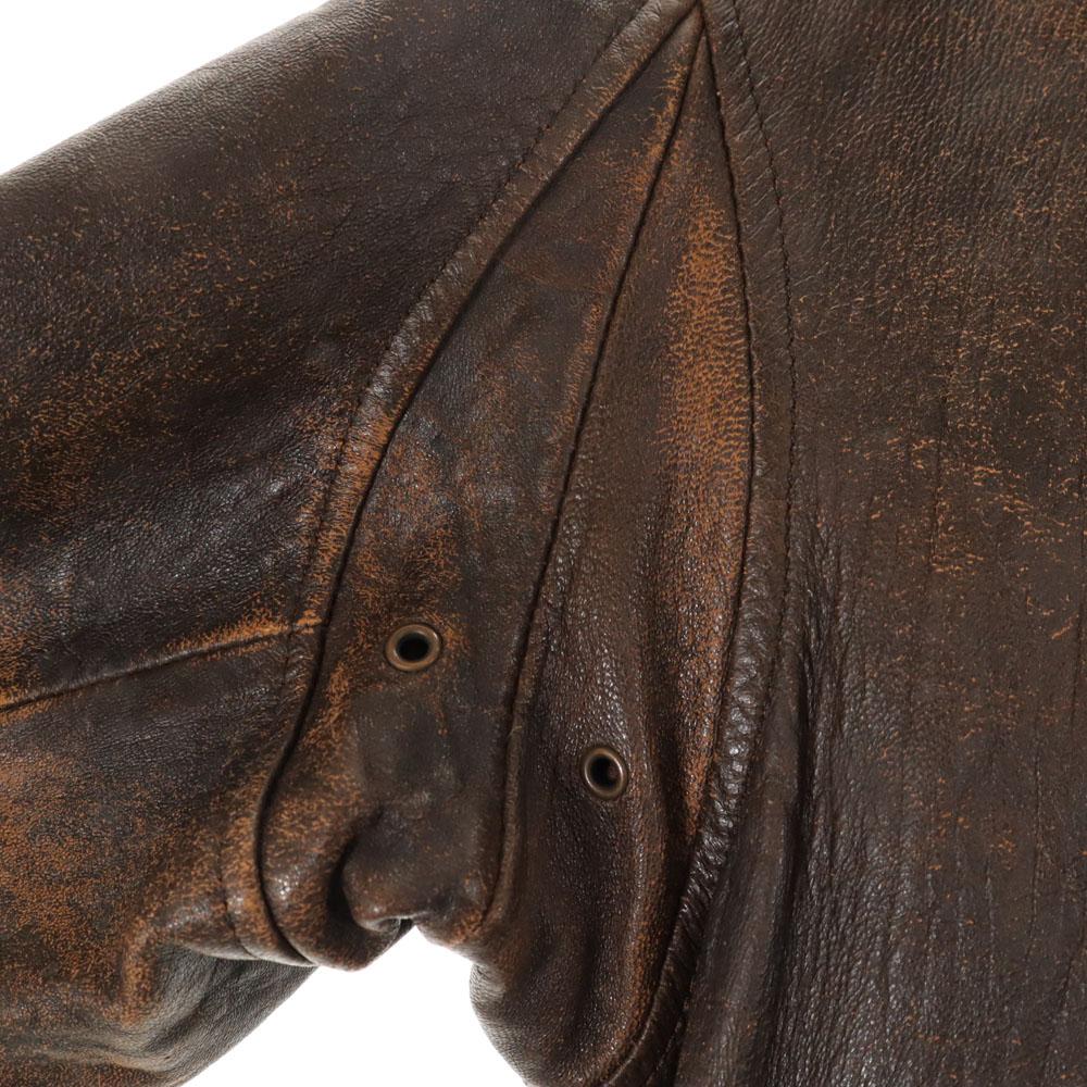 Harley Davidson 90s Old Leather Jacket 40 Brown G-1 Type with Liner Men's Used