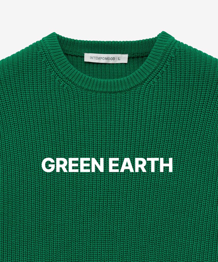 INTEMPOMOOD Hazzi Elbow Volume Pullover_Green Earth