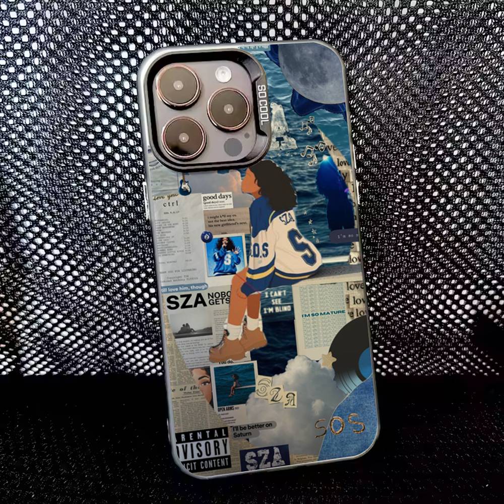 Singer S-SZA Lana Phone Case For iPhone 16,15,14,13,12,11,8,7,Pro,Max,Plus,Mini,XS,SE Anti Fall Black Matte Hard