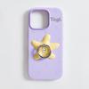 Tagi Diamond Starfish Ring Stand Leather Phone Case