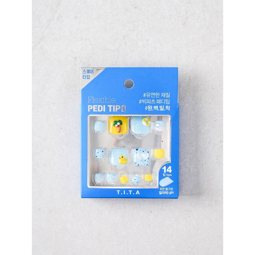 

Daiso Tita Press Педикюрные типсы 14 шт. Синие