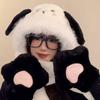 Puppy Ear Charming Winter Hat Scarf And Gloves Set For Women Comfortable And Versatile