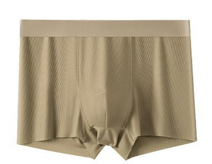 

«Мужские бесшовные боксеры DGG Ice Silk из графена — антибактериальное и дышащее летнее нижнее белье» L (80-115 kg) жёлтый