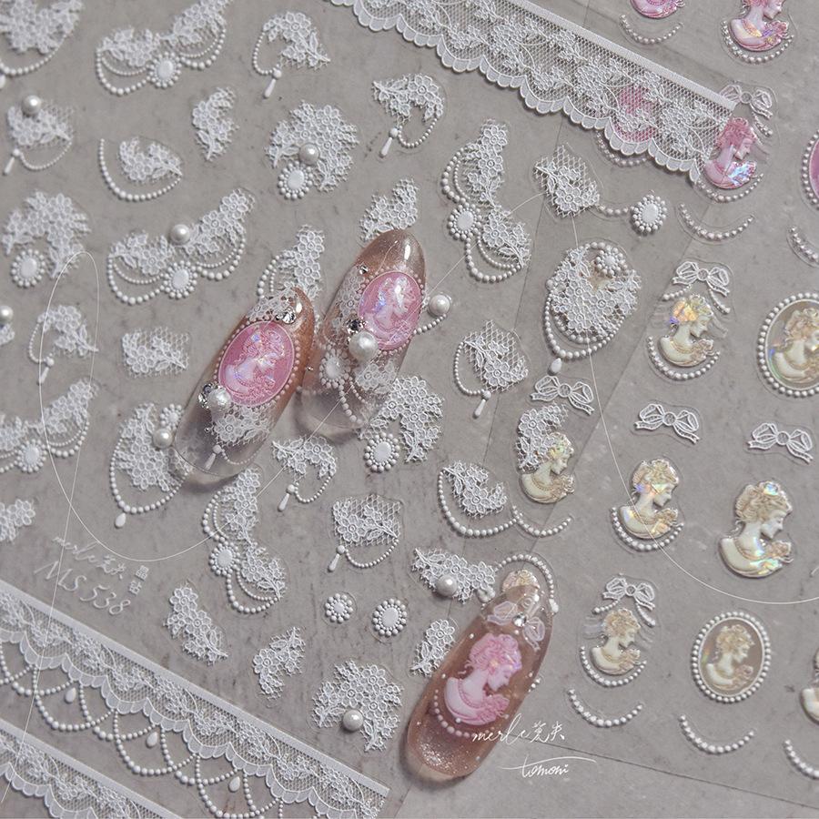 Яркие хрустальные кружевные цветочные наклейки для ногтей. Изготовление своими руками — фото 4