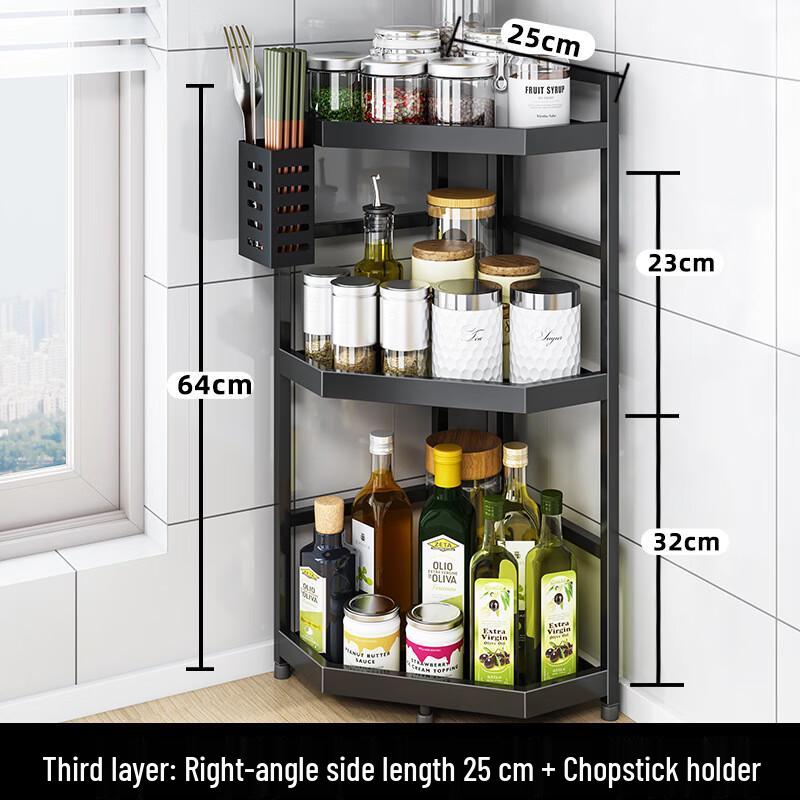 3-Tier Stainless Steel Kitchen Countertop Spice Rack