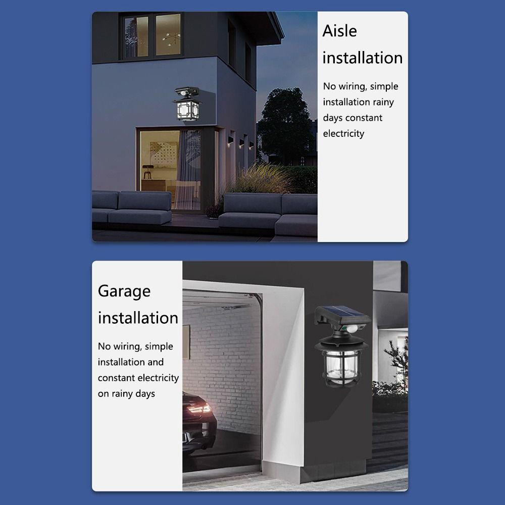 IP65 Waterproof Motion Induction Wall Lamp 3 Lighting Modes Super Bright LED Solar Light Separate Panel Remote Control
