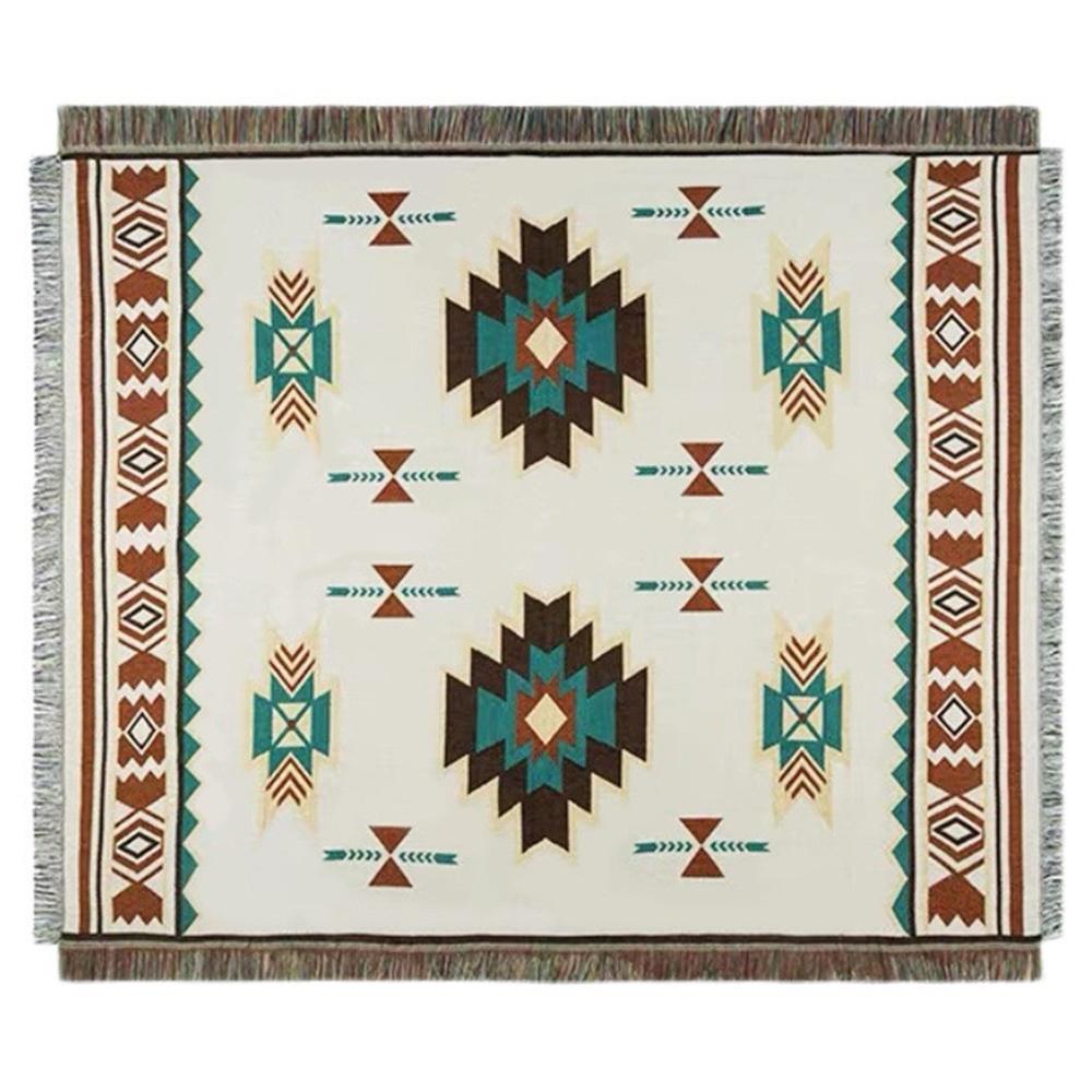 

130x180cm Picnic Blanket Thick Moisture-Proof Bohemian Ground Mat for Outdoor Camping Beach A
