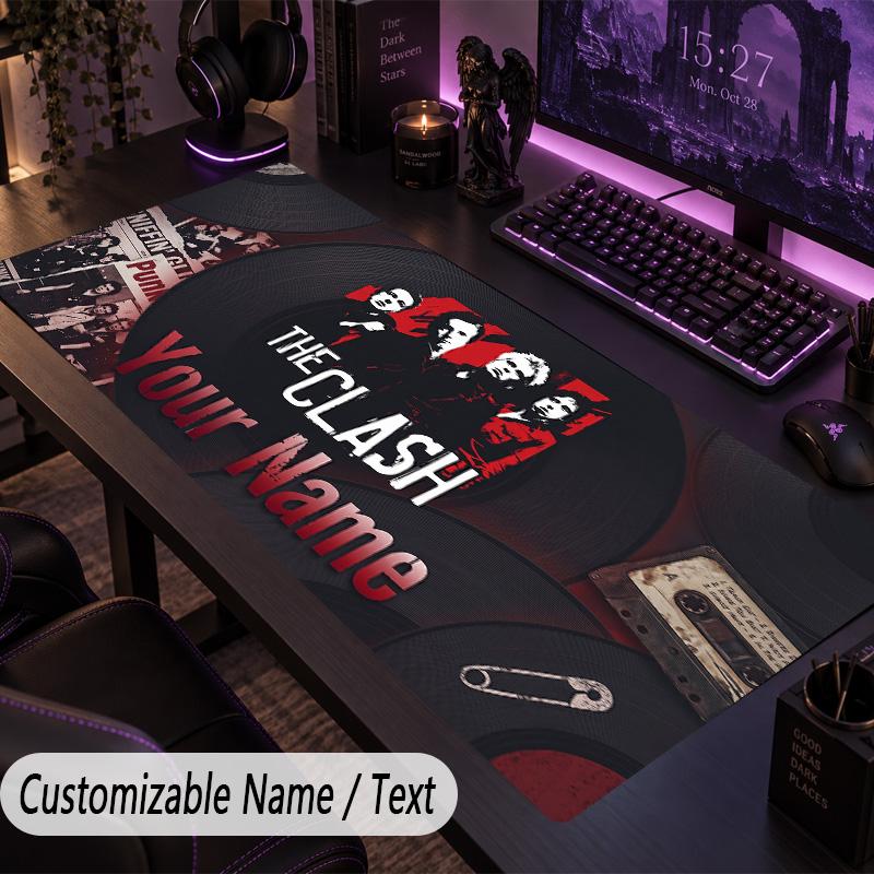 Large Mouse PadThe Cure Custom Name Text Personalized Desk Mat Non Slip Gaming Pad