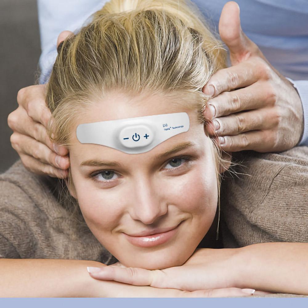 Migraine Relief Insomnia Sleep Instrument Tens Microcurrent Sleep Aid Device Pressure Relief Migraine Head Massager Device bianco