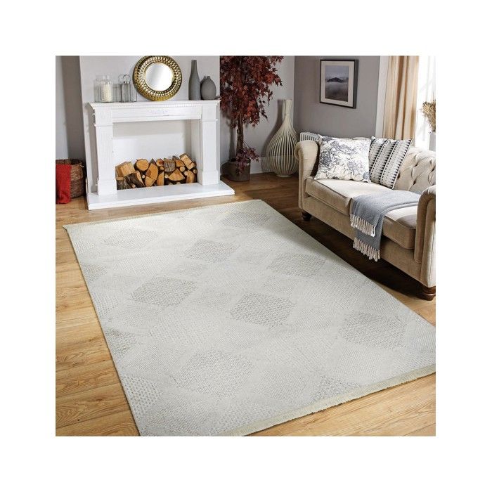 Mani Textile - Tapis de salon KELKIT G6007 Crème 160x230