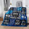 95th Birthday Celebration Blanket Soft Warm Cozy Perfect for Office Chair Picnics for All Occasions Playful Design