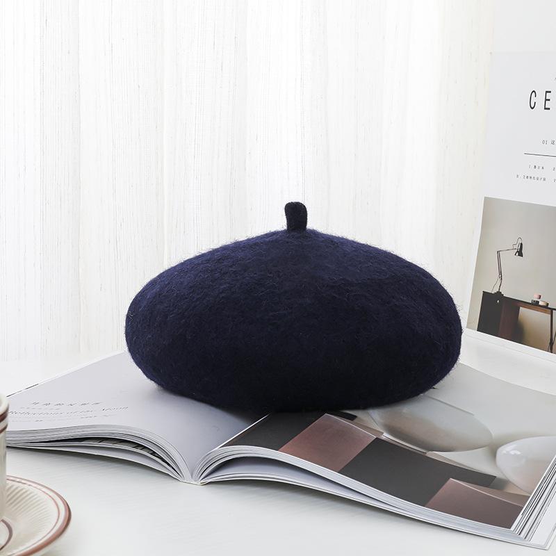 Wool beret painter hat women autumn and winter versatile retro hat winter versatile hat